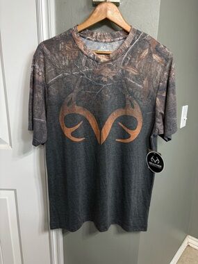 Colosseum Men's Short Sleeve Camo Graphic Tee - Brown/Gray